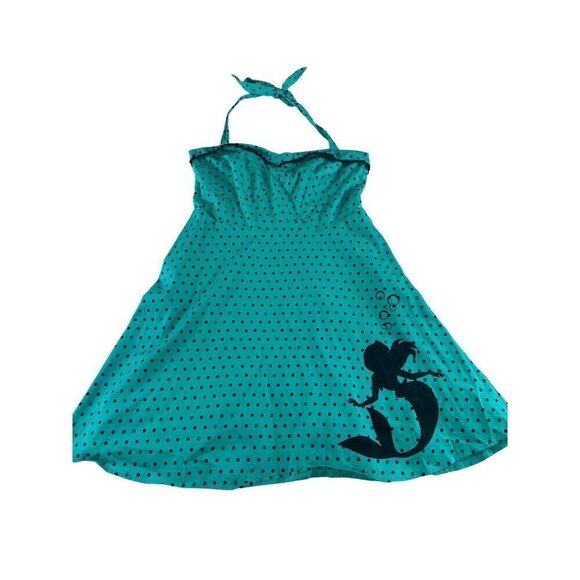 Disney Hot Topic Women's The Little Mermaid Shell Dot Print Dress - 20 - Picture 3 of 16